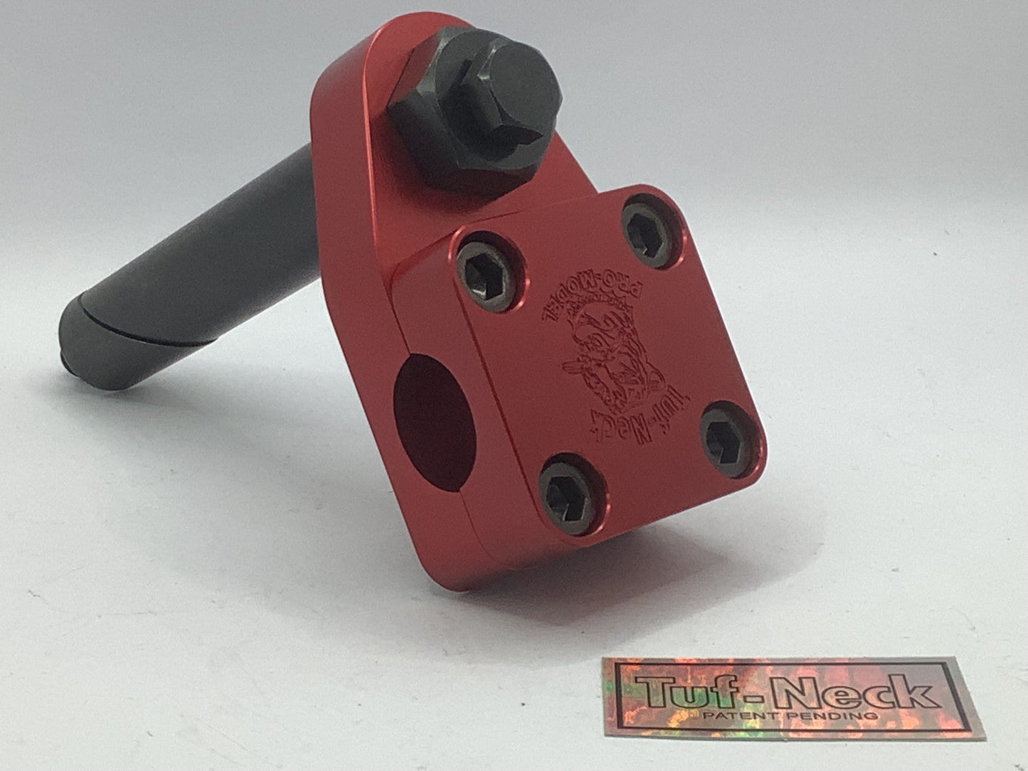 Red 1" Tuf-Neck Drunken Tiger Retro BMX Stem