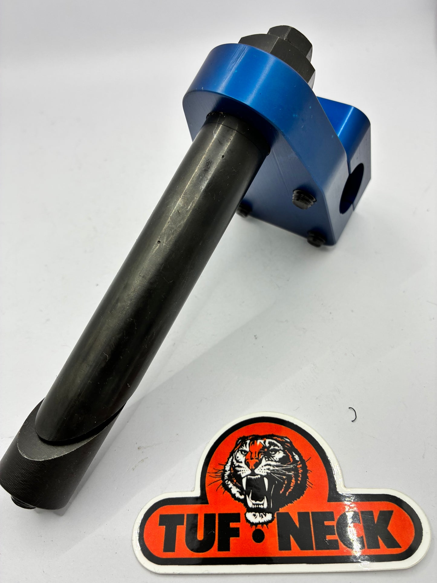 Blue 1" Tuf-Neck Stamped Tiger Retro BMX Stem