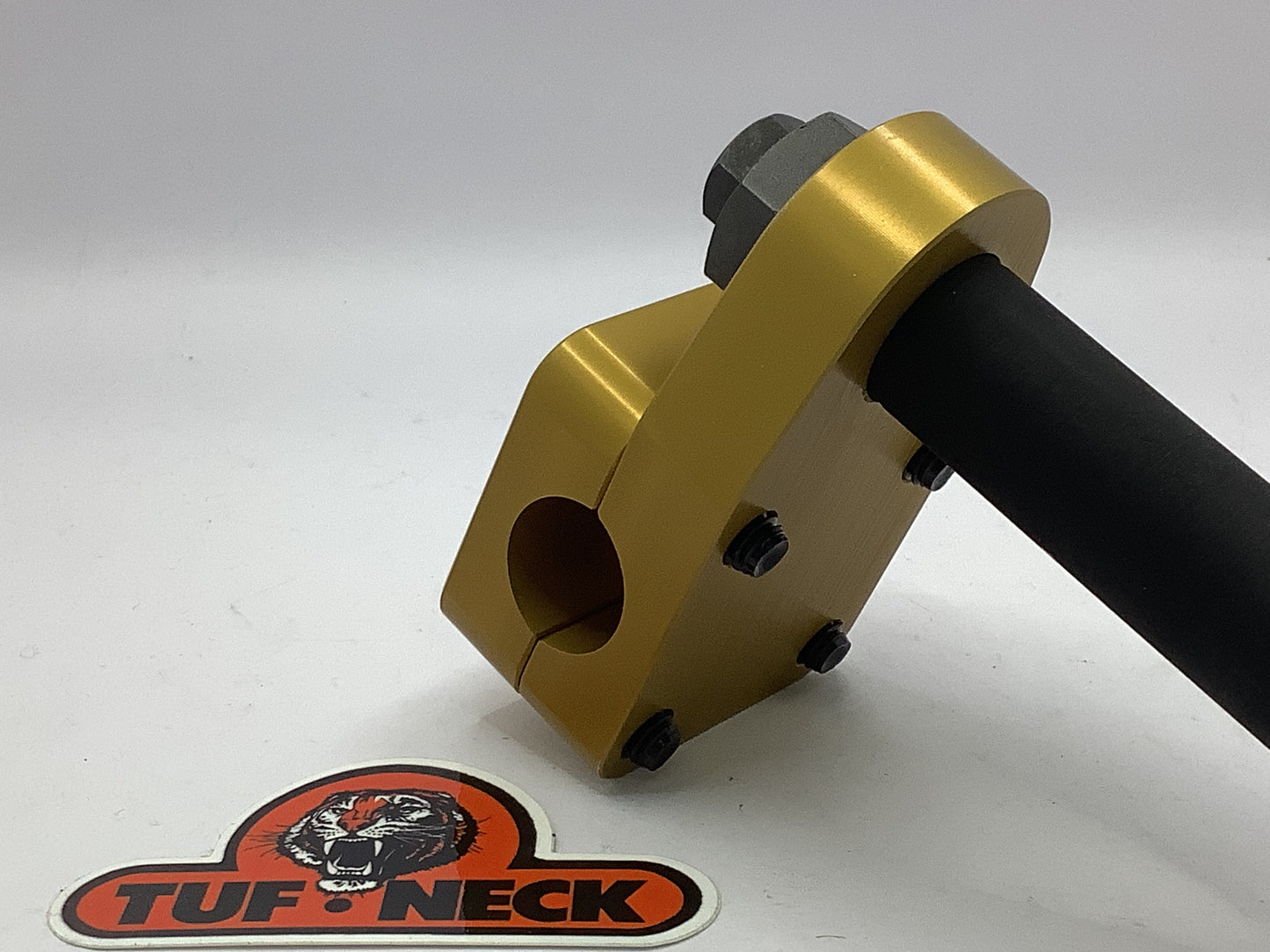 Gold 1" Tuf-Neck Stamped Tiger Retro BMX Stem