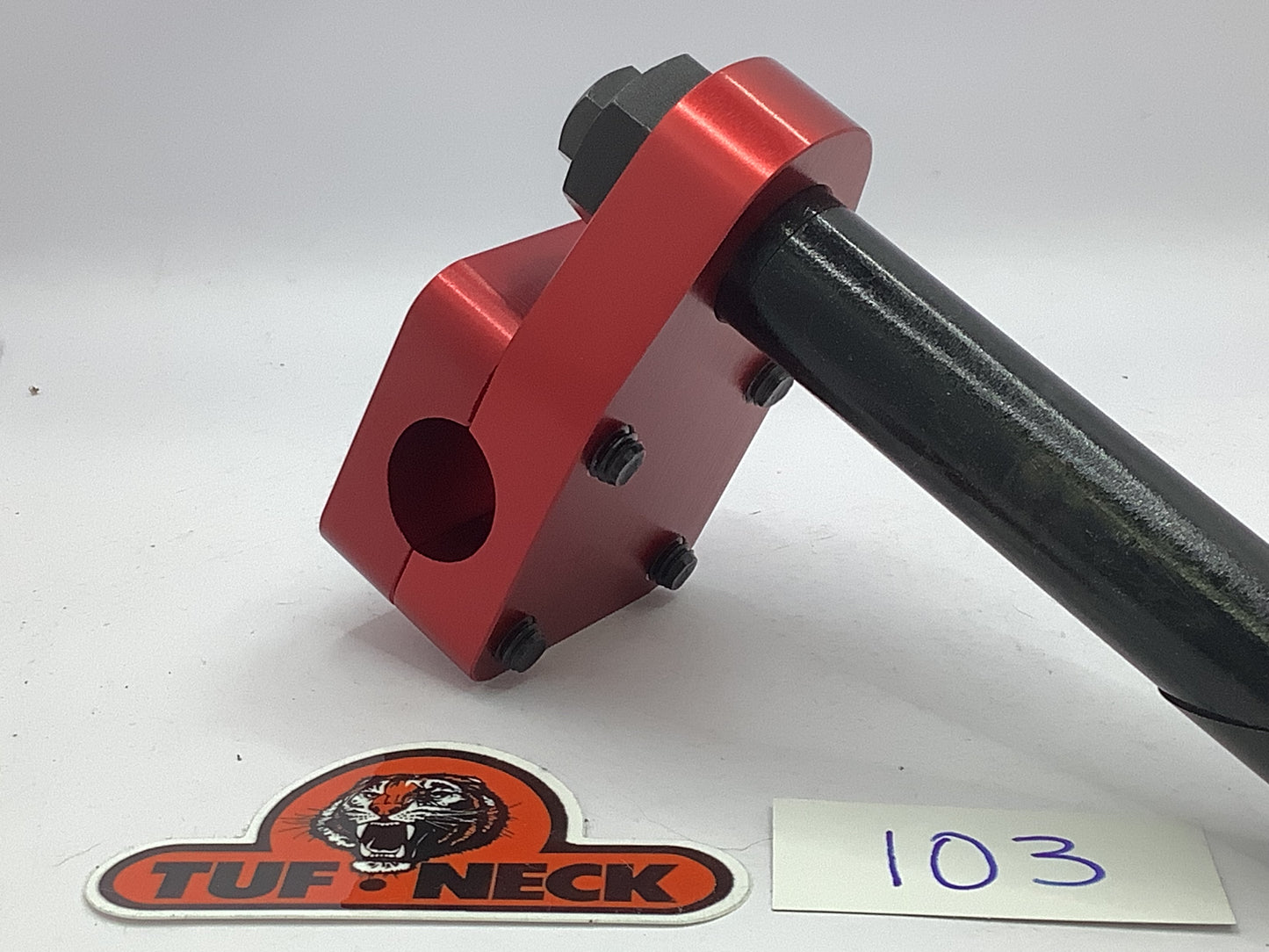 *Blemished* Red 1" Tuf-Neck Drunken Tiger Retro BMX Stem #103