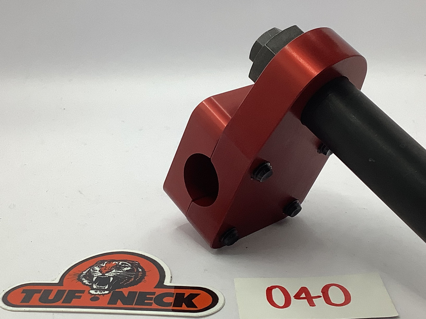 Red 1" Tuf-Neck Stamped Tiger Retro BMX Stem *Blemished #040