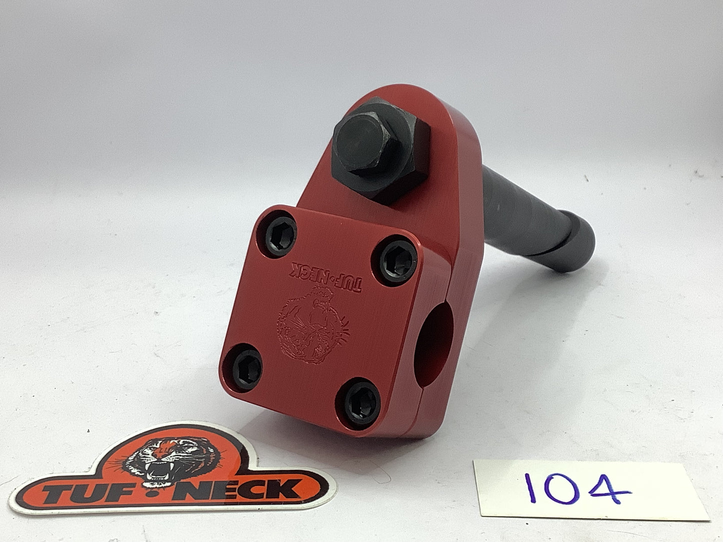 *Blemished* Red 1" Tuf-Neck Drunken Tiger Retro BMX Stem #104