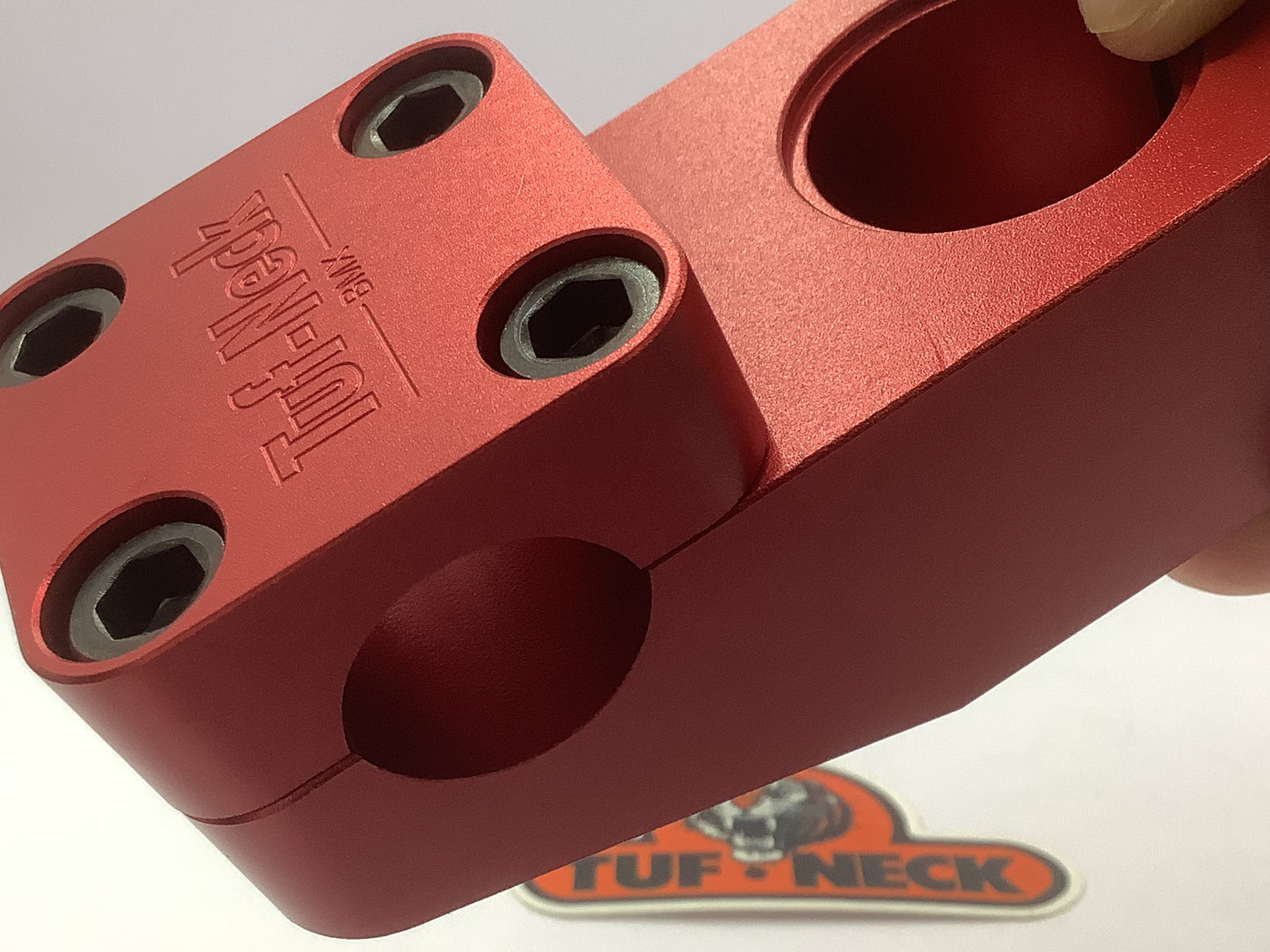 *Blemished Red Tuf-Neck 1-1/8” Threadless BMX Stem (1.125”, 28.6mm).