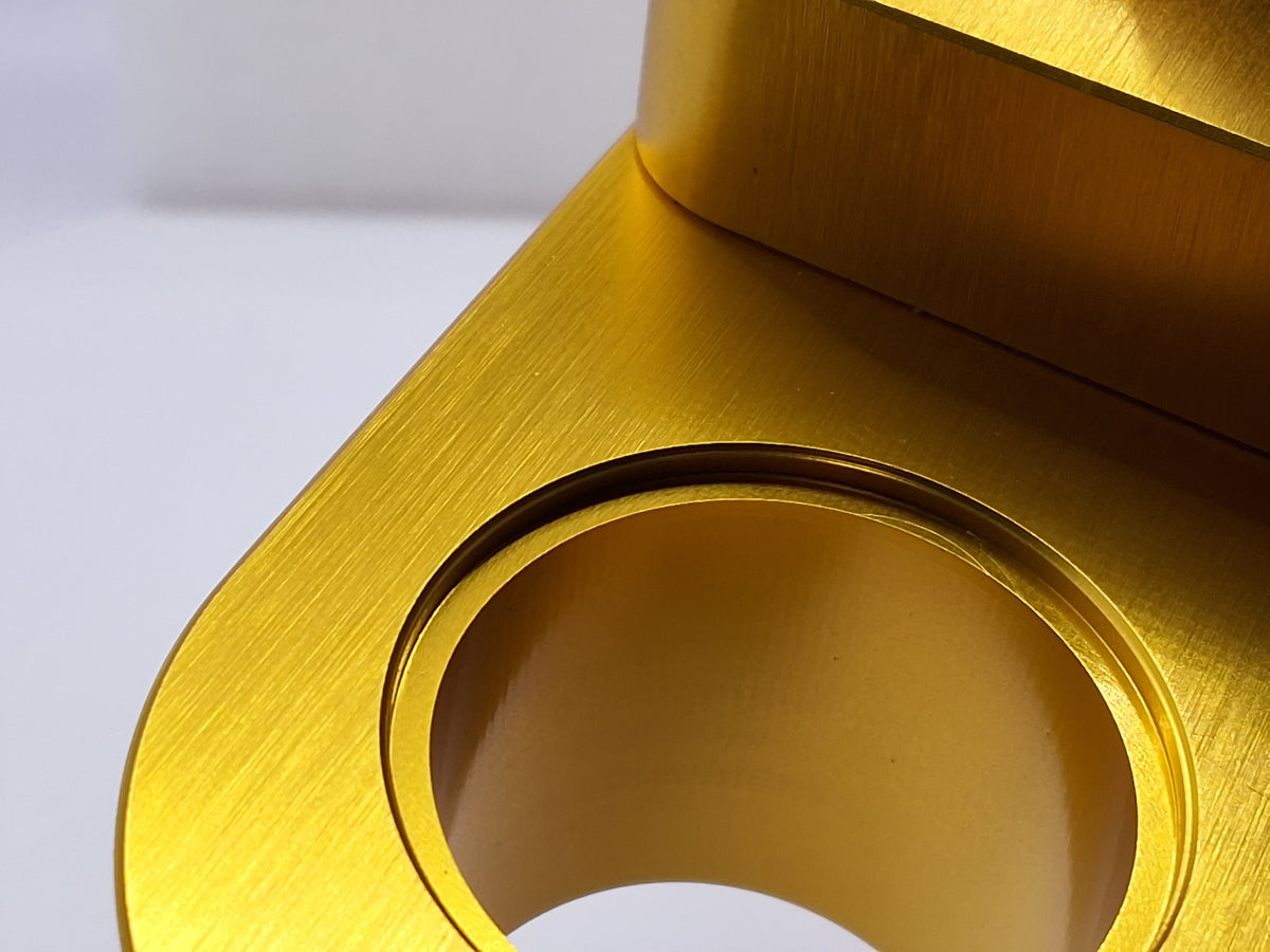 Gold Tuf-Neck Drunken Tiger Threadless 50mm BMX Stem *Barely Blemished