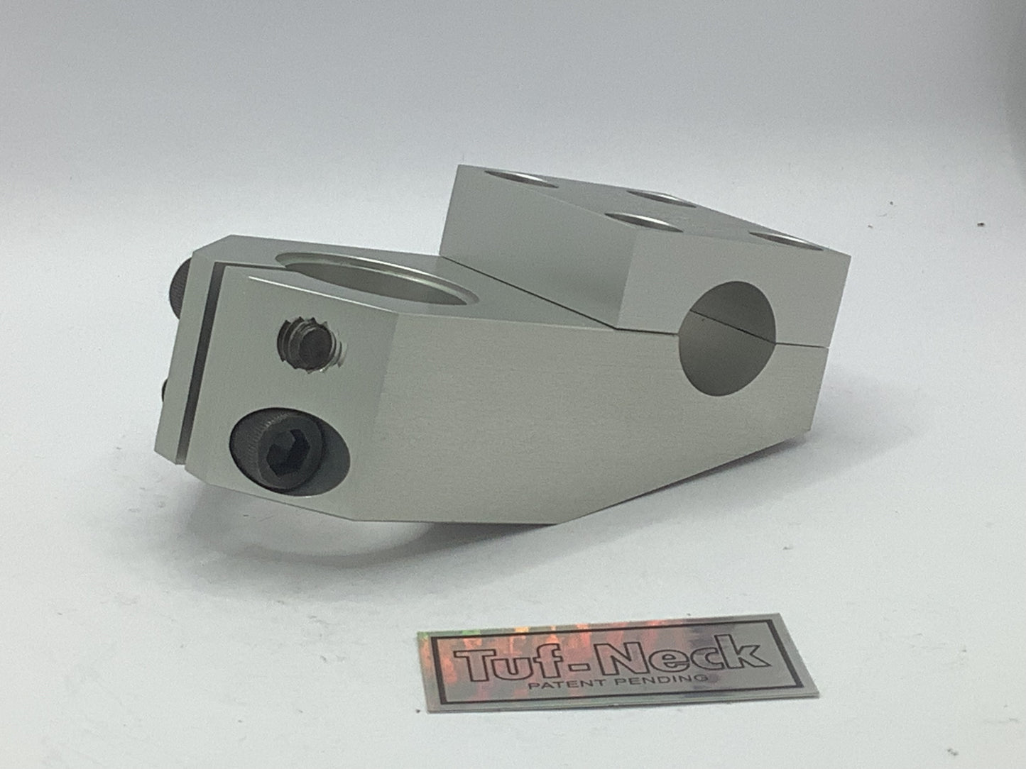 *Blemished Silver Tuf-Neck 1-1/8" Patent Pending Threadless 53mm BMX stem (1.125", 28.6mm) #001
