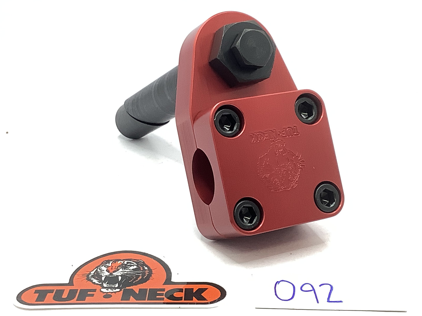 Red 1" Tuf-Neck Stamped Tiger Retro BMX Stem *Barely Blemished #092