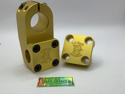 Gold Tuf-Neck Drunken Tiger 1-1/8" Threadless BMX Stem 50mm