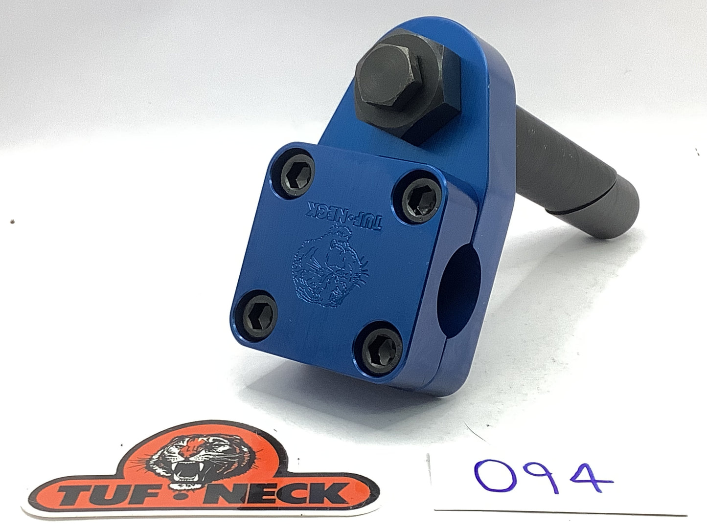 Blue 1" Tuf-Neck Stamped Tiger Retro BMX Stem *Barely Blemished #060