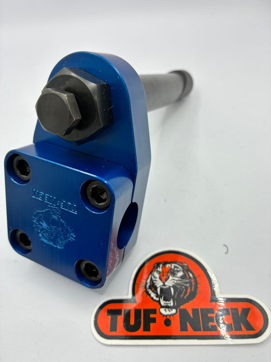 Blue 1" Tuf-Neck Stamped Tiger Retro BMX Stem