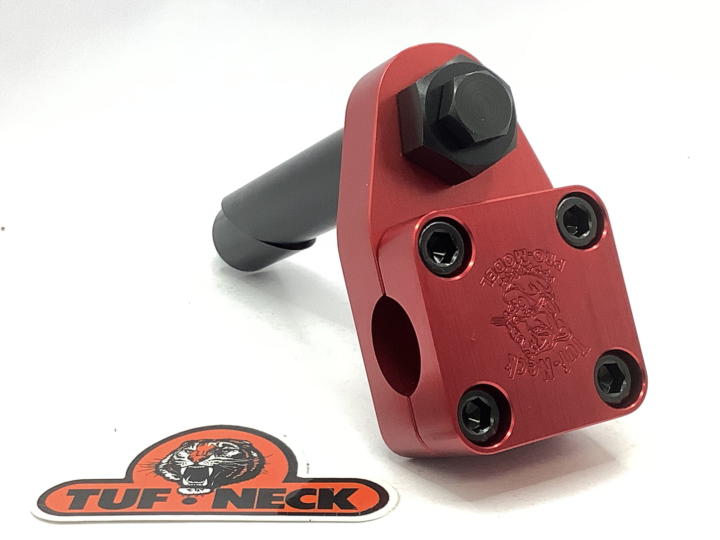 *OVERSIZED 22.2mm* Red 1" Tuf-Neck Drunken Tiger Retro BMX Stem