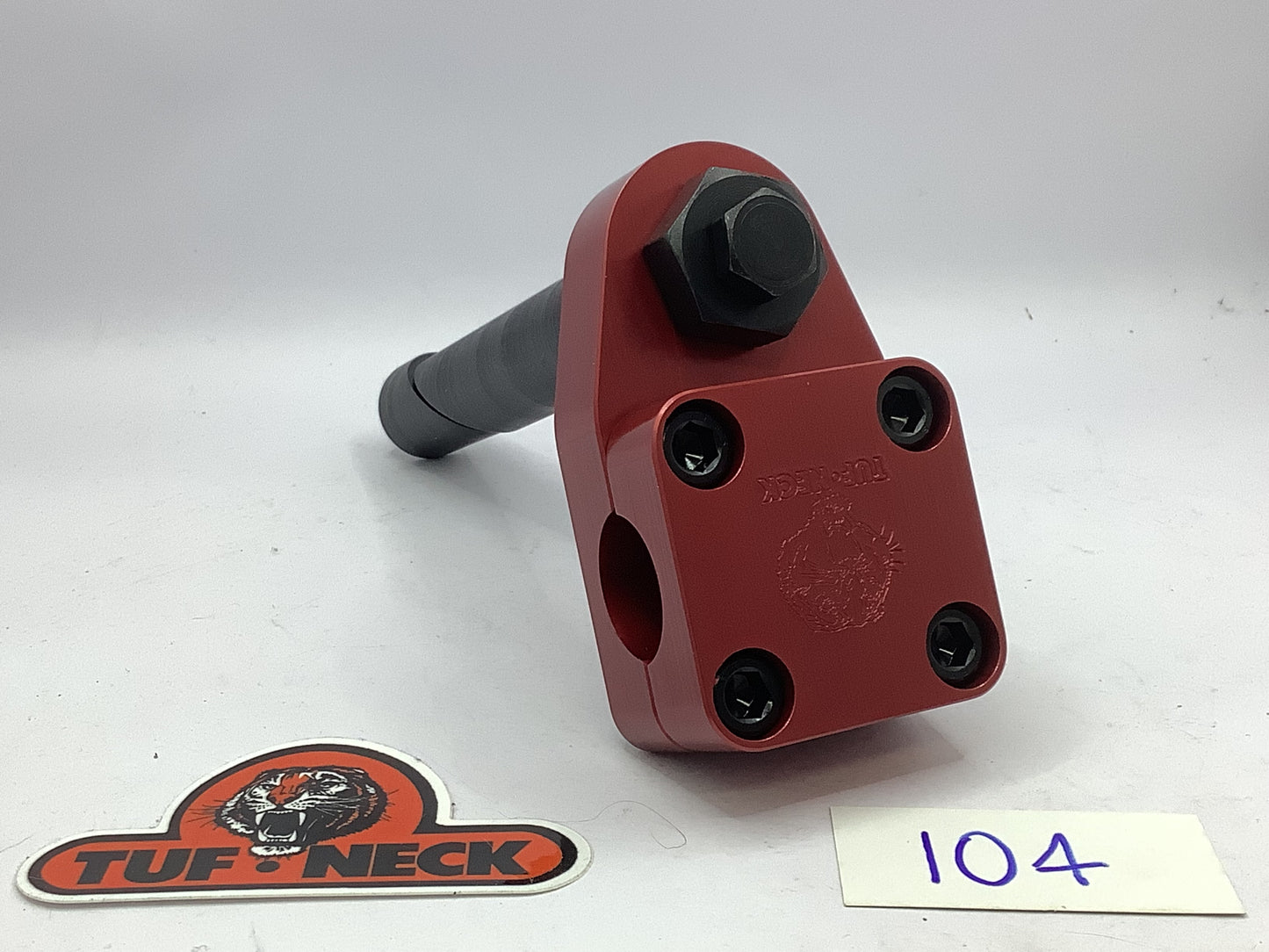 *Blemished* Red 1" Tuf-Neck Drunken Tiger Retro BMX Stem #104