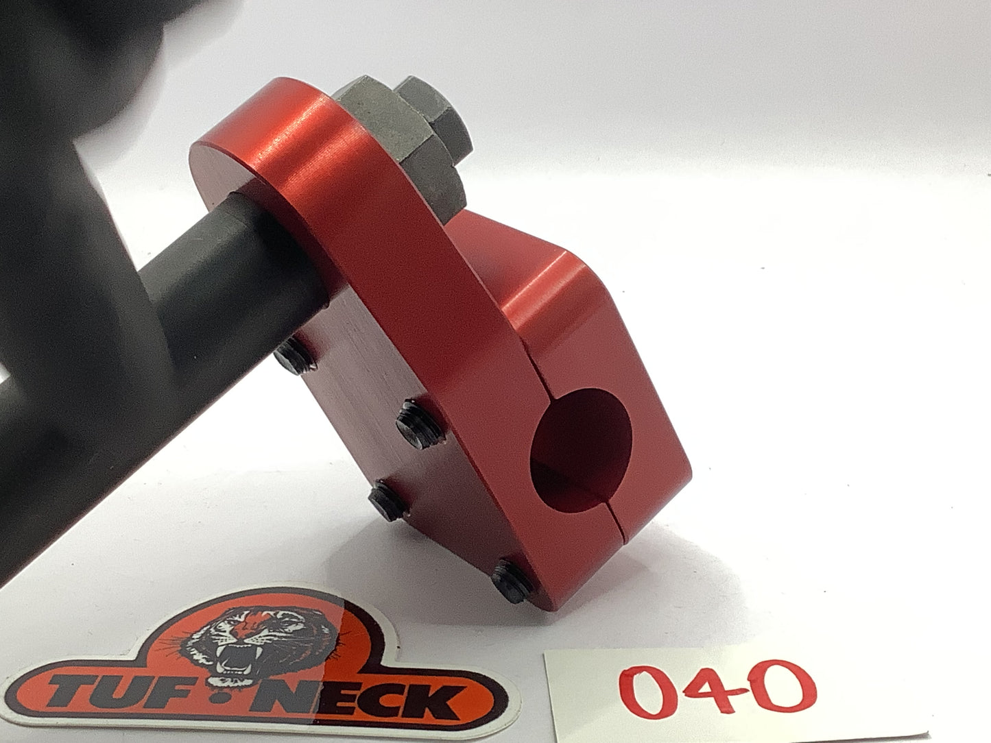 Red 1" Tuf-Neck Stamped Tiger Retro BMX Stem *Blemished #040