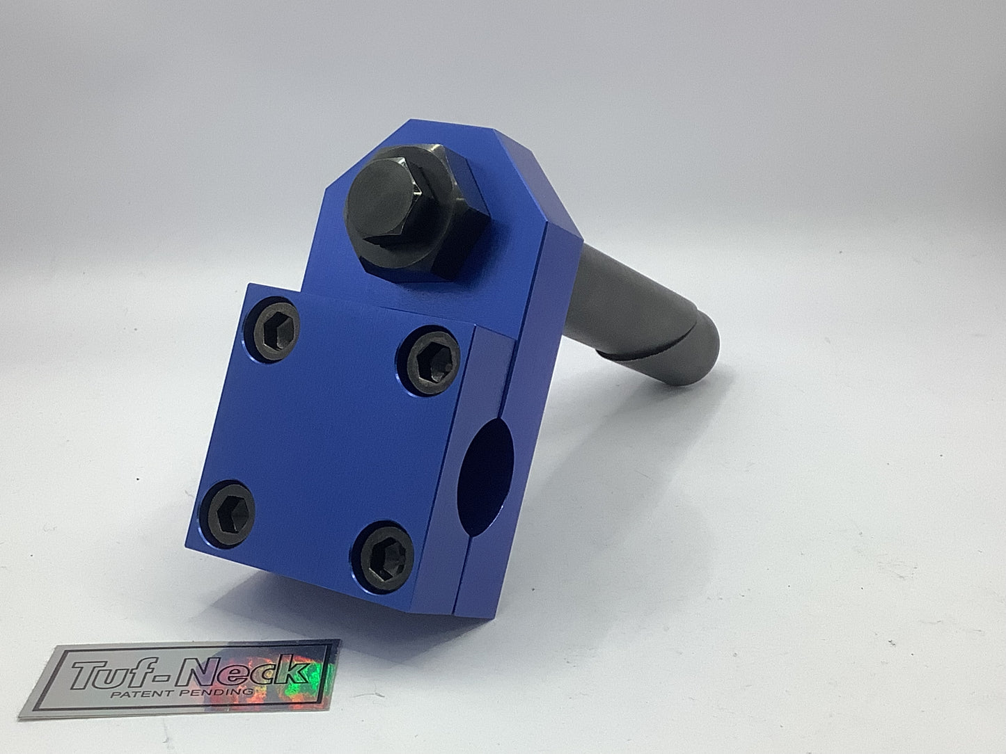 Blue No-Logo 1" Tuf-Neck Retro BMX Stem