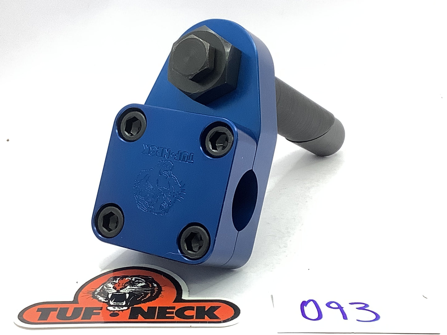 Blue 1" Tuf-Neck Stamped Tiger Retro BMX Stem *Barely Blemished #093