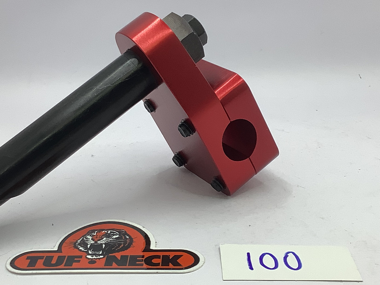 *Blemished* Red 1" Tuf-Neck Drunken Tiger Retro BMX Stem #100