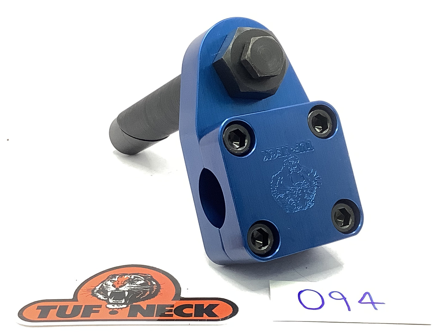Blue 1" Tuf-Neck Stamped Tiger Retro BMX Stem *Barely Blemished #060