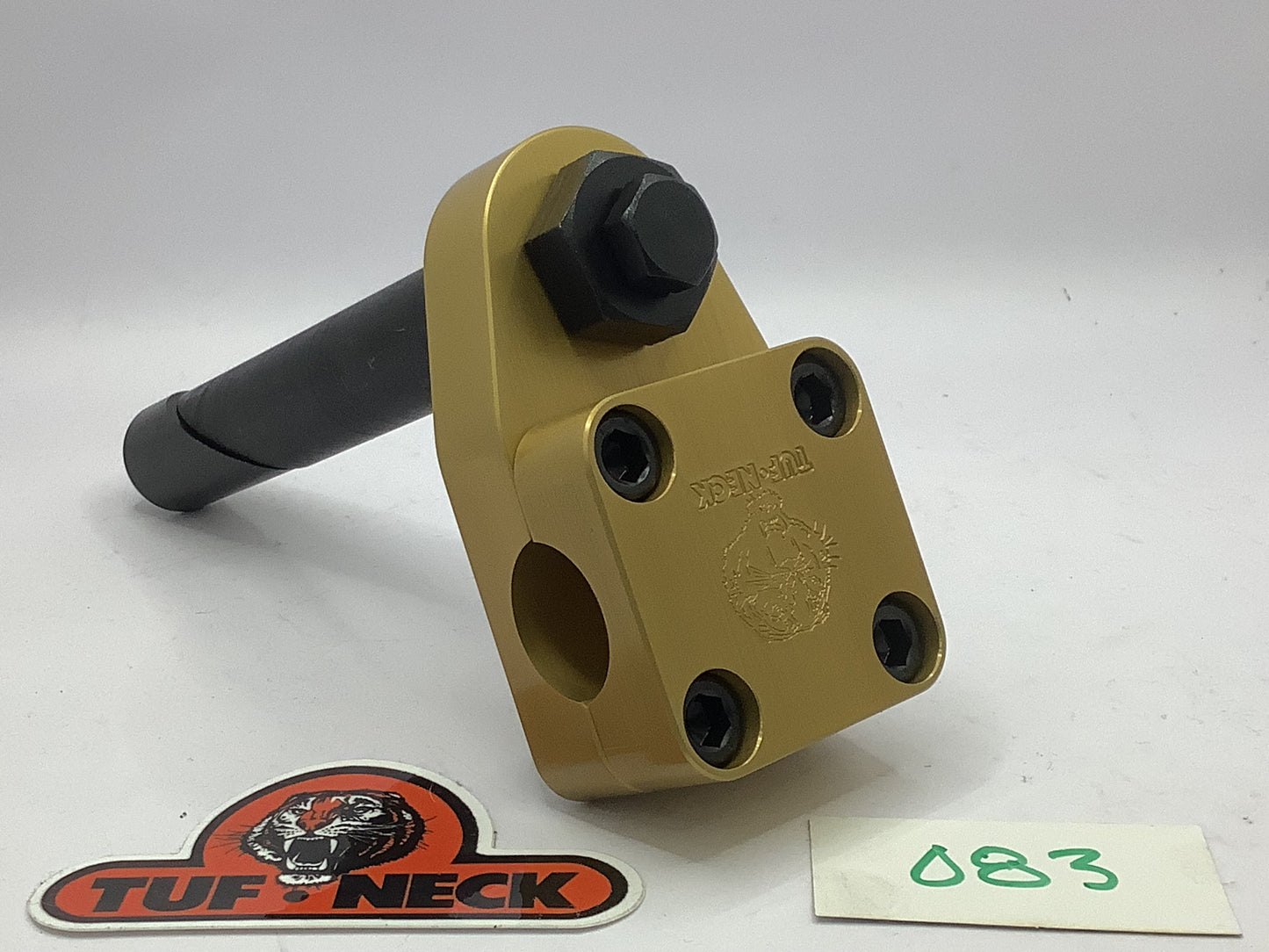 Gold 1" Tuf-Neck Stamped Tiger Retro BMX Stem *Barely Blemished #083