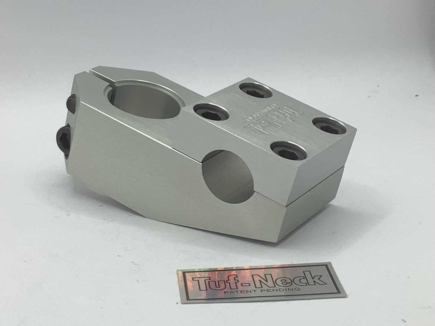 *Blemished Silver Tuf-Neck 1-1/8" Patent Pending Threadless 53mm BMX stem (1.125", 28.6mm) #001