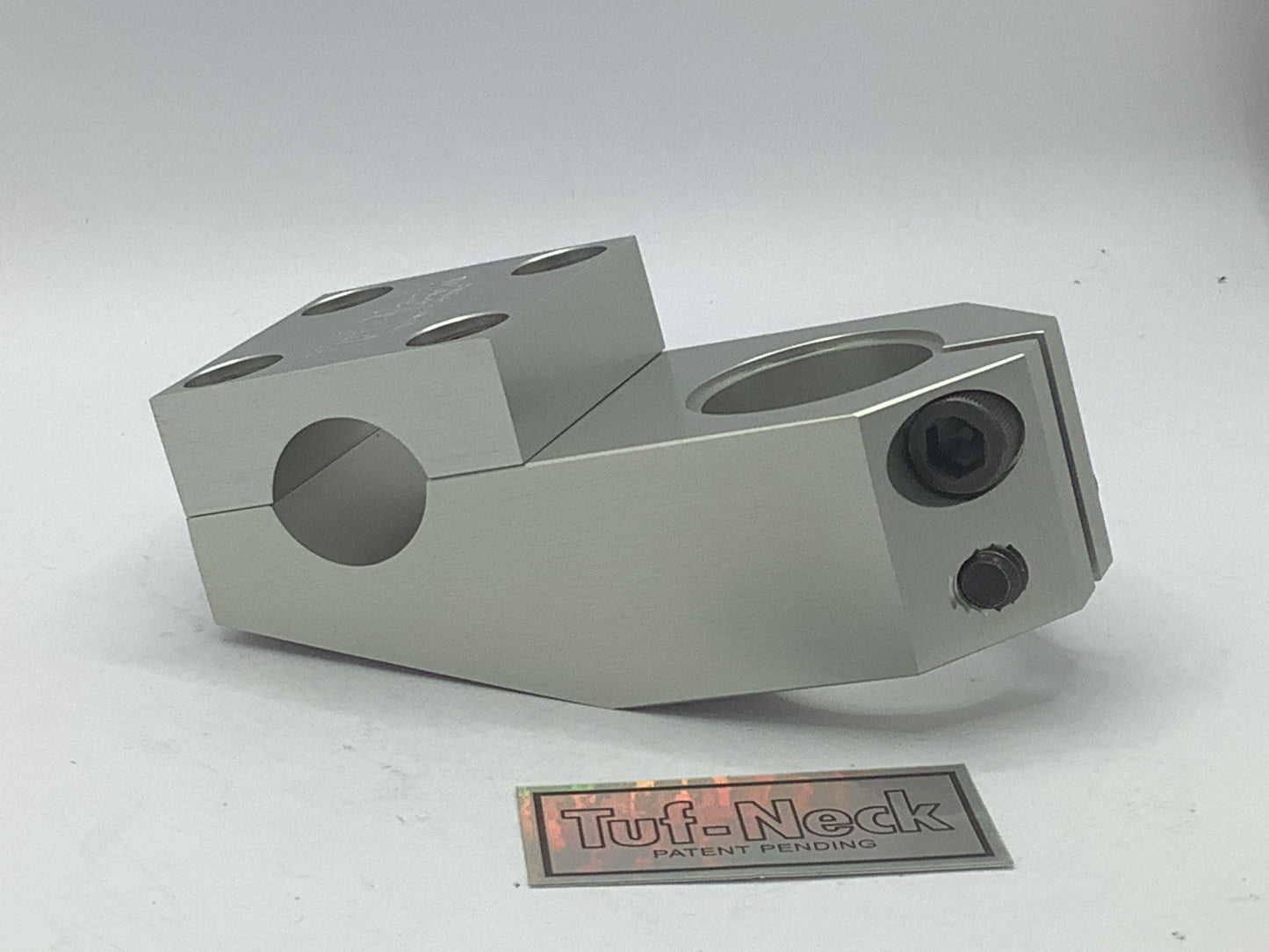 *Blemished Silver Tuf-Neck 1-1/8" Patent Pending Threadless 53mm BMX stem (1.125", 28.6mm) #001