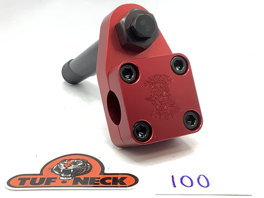 *Blemished* Red 1" Tuf-Neck Drunken Tiger Retro BMX Stem #100