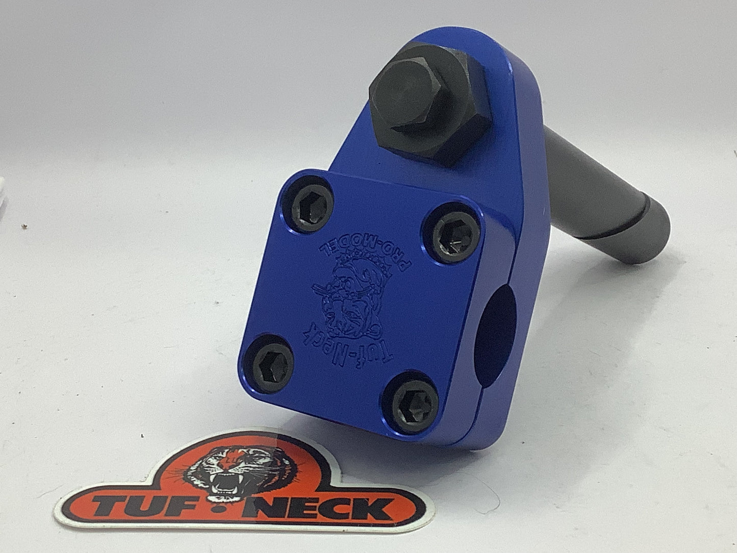 *Blemished* Blue 1" Tuf-Neck Drunken Tiger Retro BMX Stem