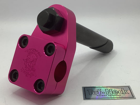 Hot Pink 1" Tuf-Neck Drunken Tiger Retro BMX Stem
