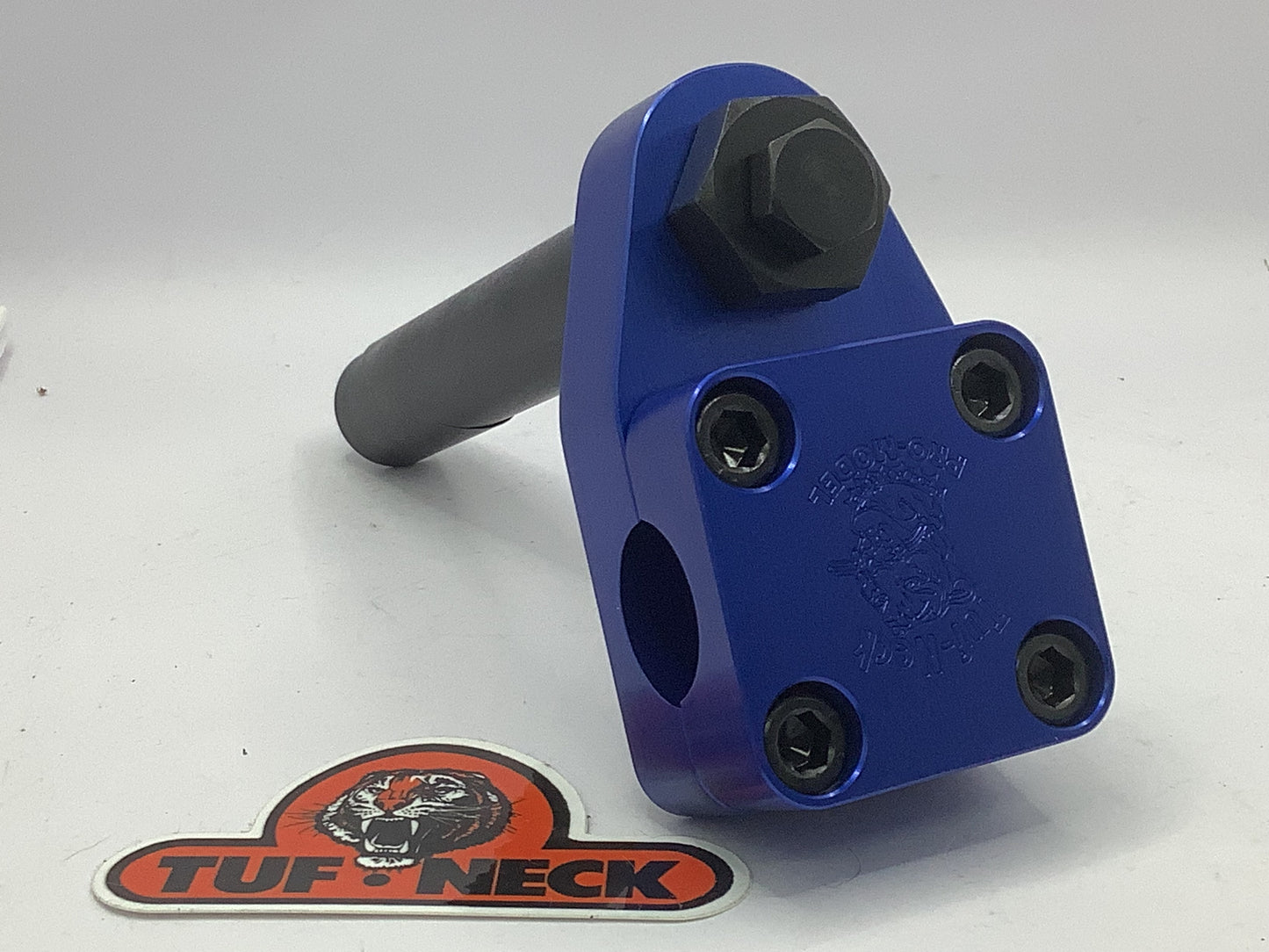*Blemished* Blue 1" Tuf-Neck Drunken Tiger Retro BMX Stem