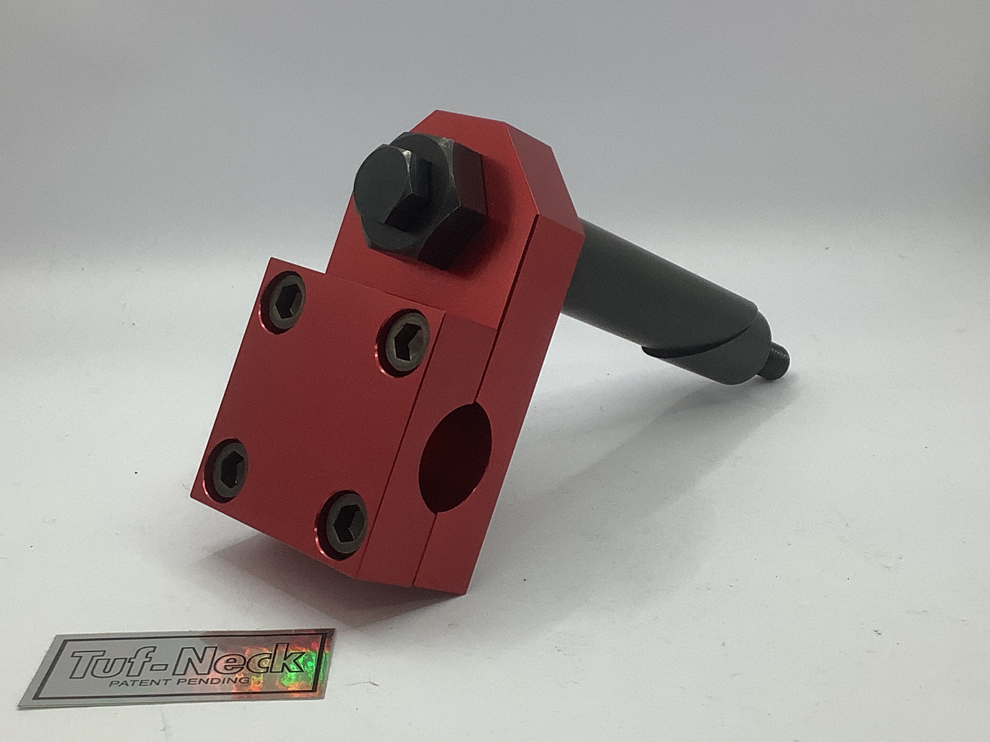 Red No-Logo 1" Tuf-Neck Retro BMX Stem