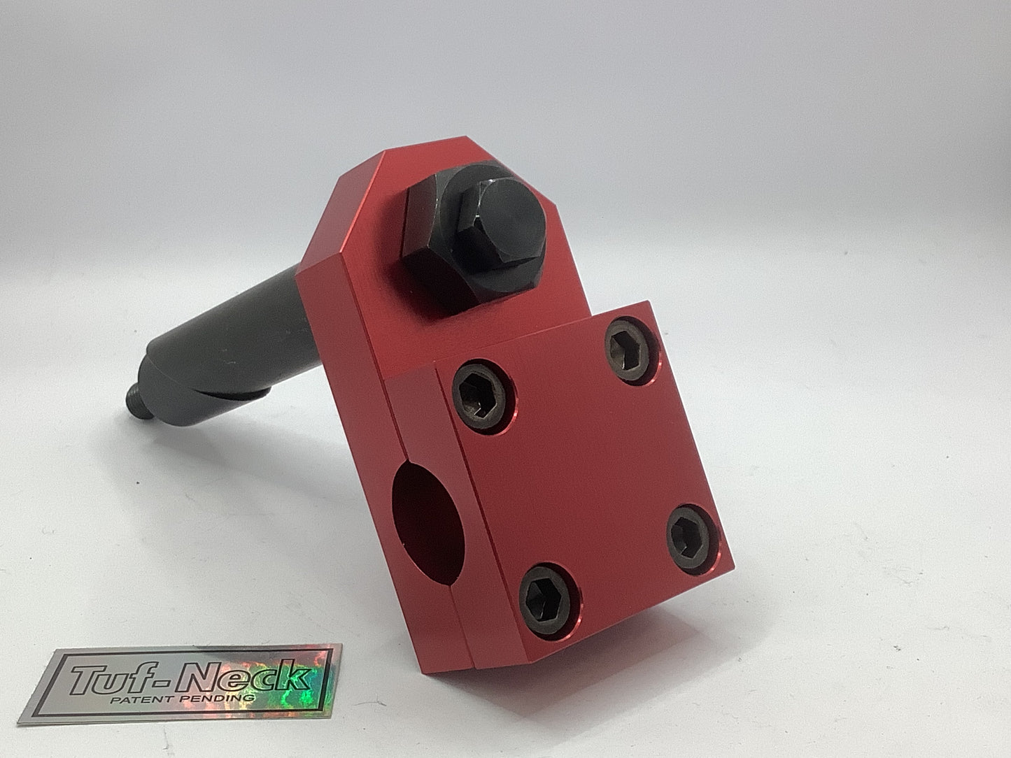 Red No-Logo 1" Tuf-Neck Retro BMX Stem
