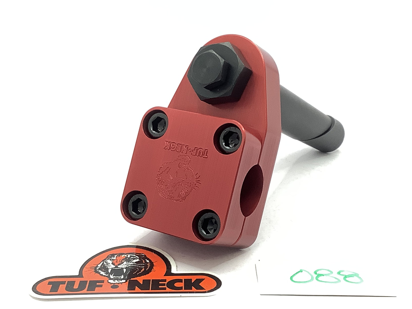 Red 1" Tuf-Neck Stamped Tiger Retro BMX Stem *Barely Blemished #088