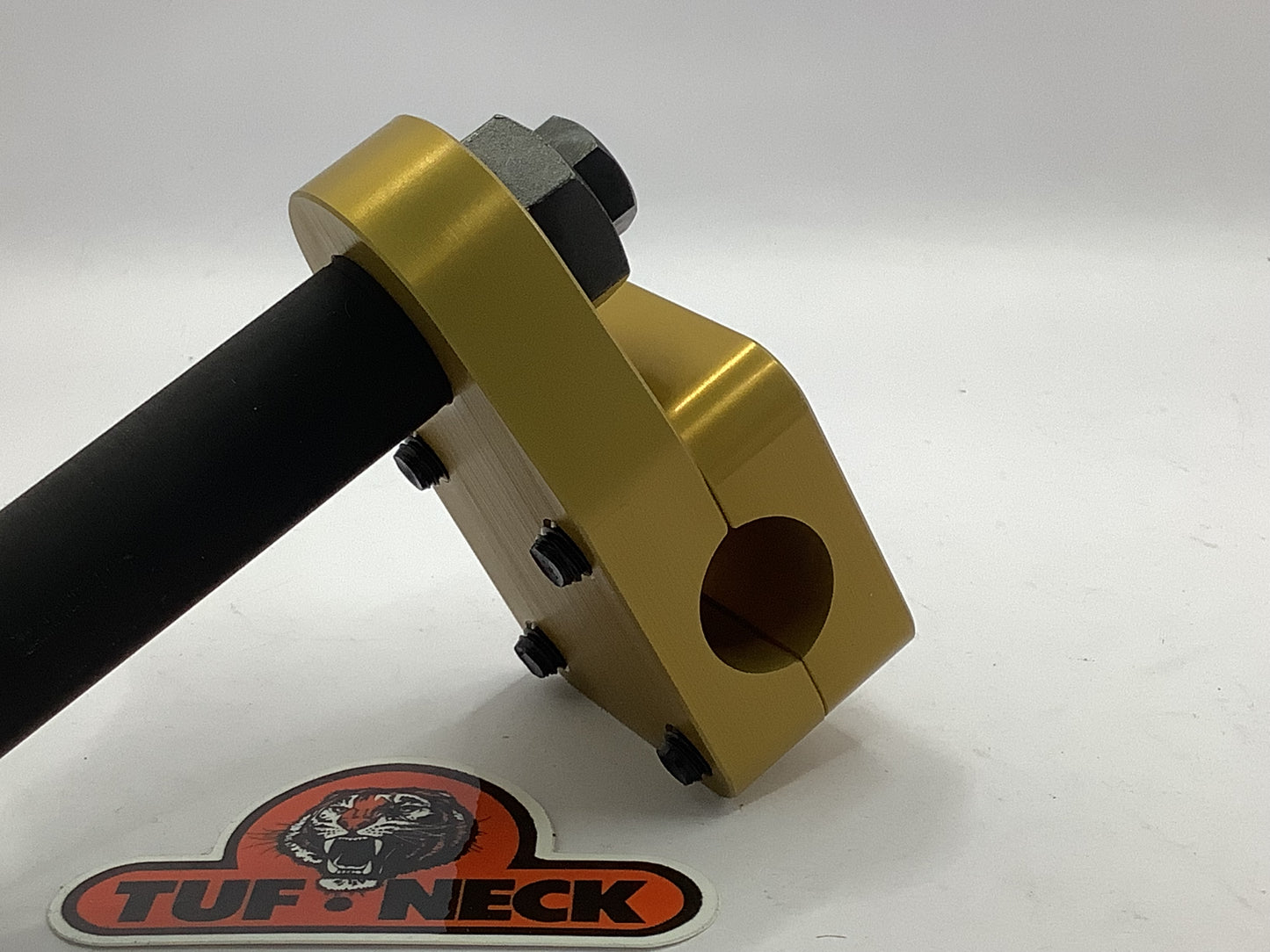 Gold 1" Tuf-Neck Stamped Tiger Retro BMX Stem