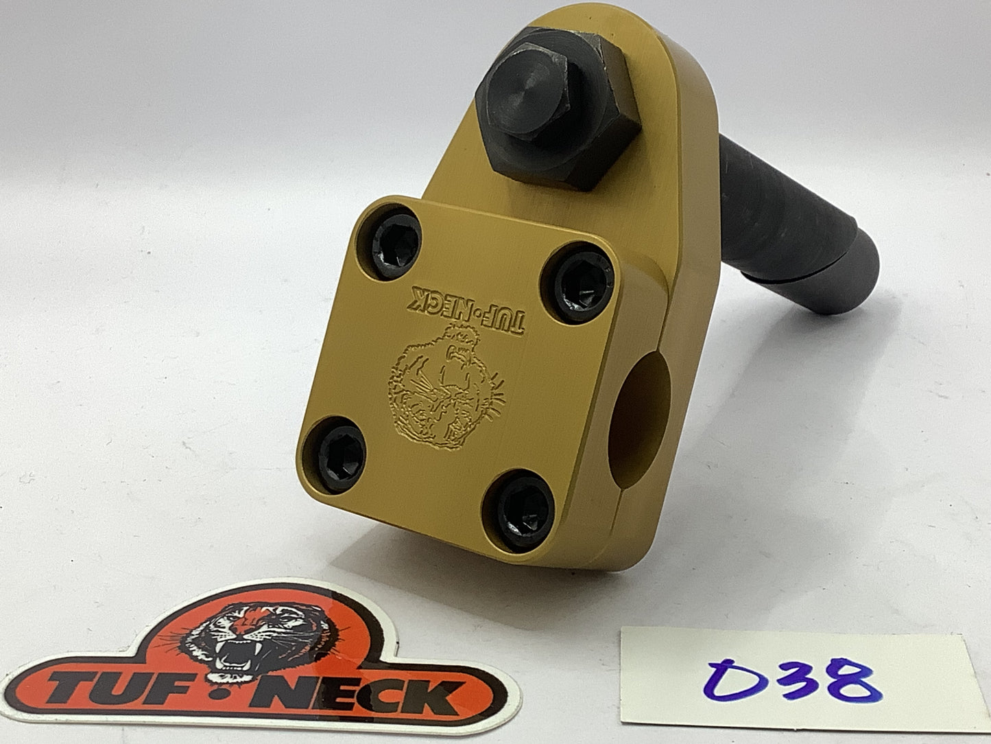 Gold 1" Tuf-Neck Stamped Tiger Retro BMX Stem *Blemished #038
