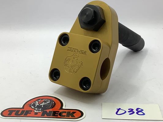 Gold 1" Tuf-Neck Stamped Tiger Retro BMX Stem *Blemished #038