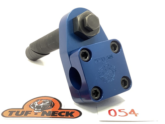 Blue 1" Tuf-Neck Stamped Tiger Retro BMX Stem *Blemished #054