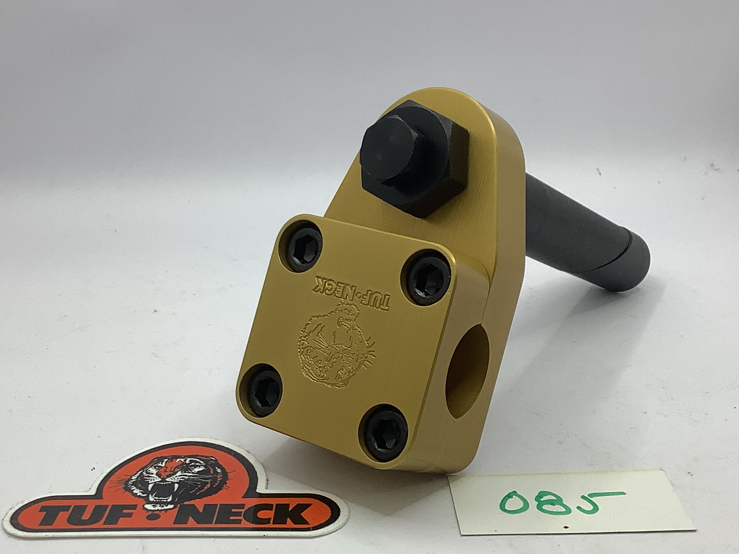 Gold 1" Tuf-Neck Stamped Tiger Retro BMX Stem *Barely Blemished #085