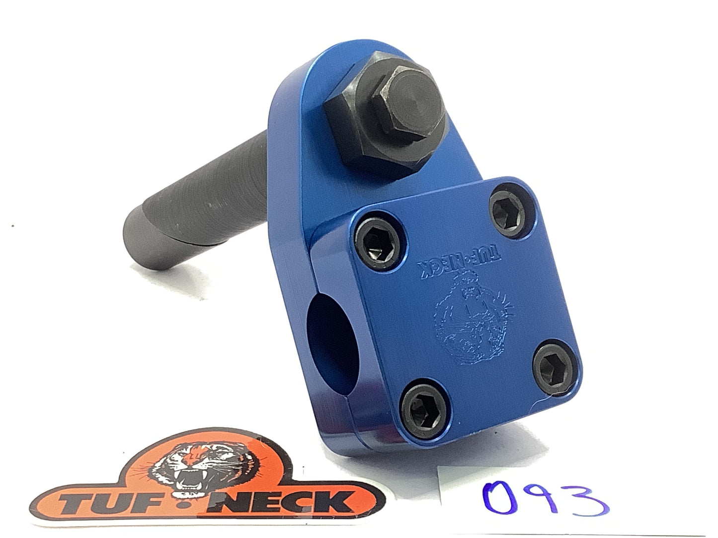 Blue 1" Tuf-Neck Stamped Tiger Retro BMX Stem *Barely Blemished #093