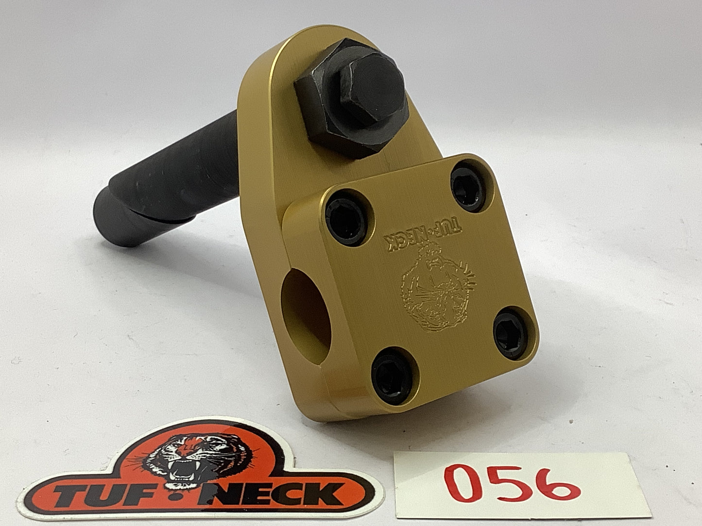 Gold 1" Tuf-Neck Stamped Tiger Retro BMX Stem *Blemished #056