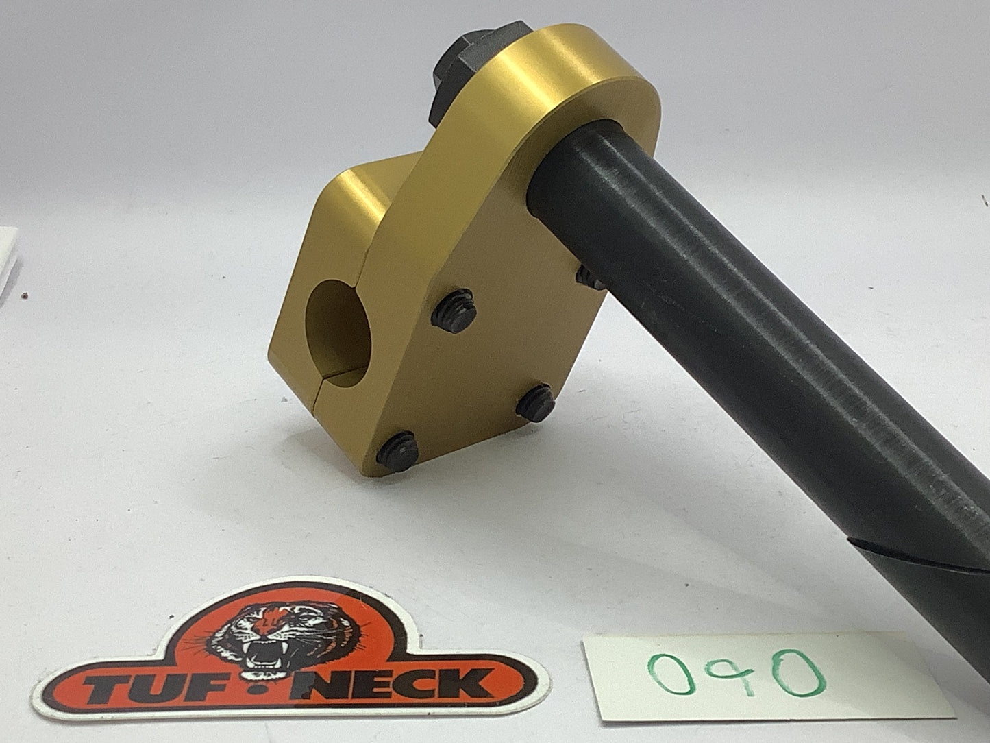 Gold 1" Tuf-Neck Stamped Tiger Retro BMX Stem *Barely Blemished #090