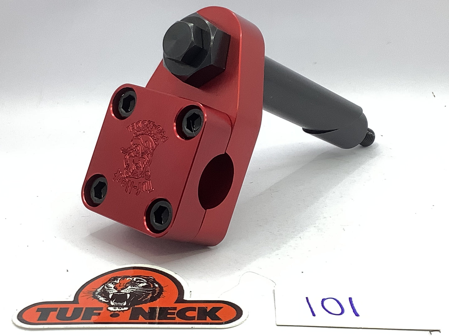 *Blemished* Red 1" Tuf-Neck Drunken Tiger Retro BMX Stem #101