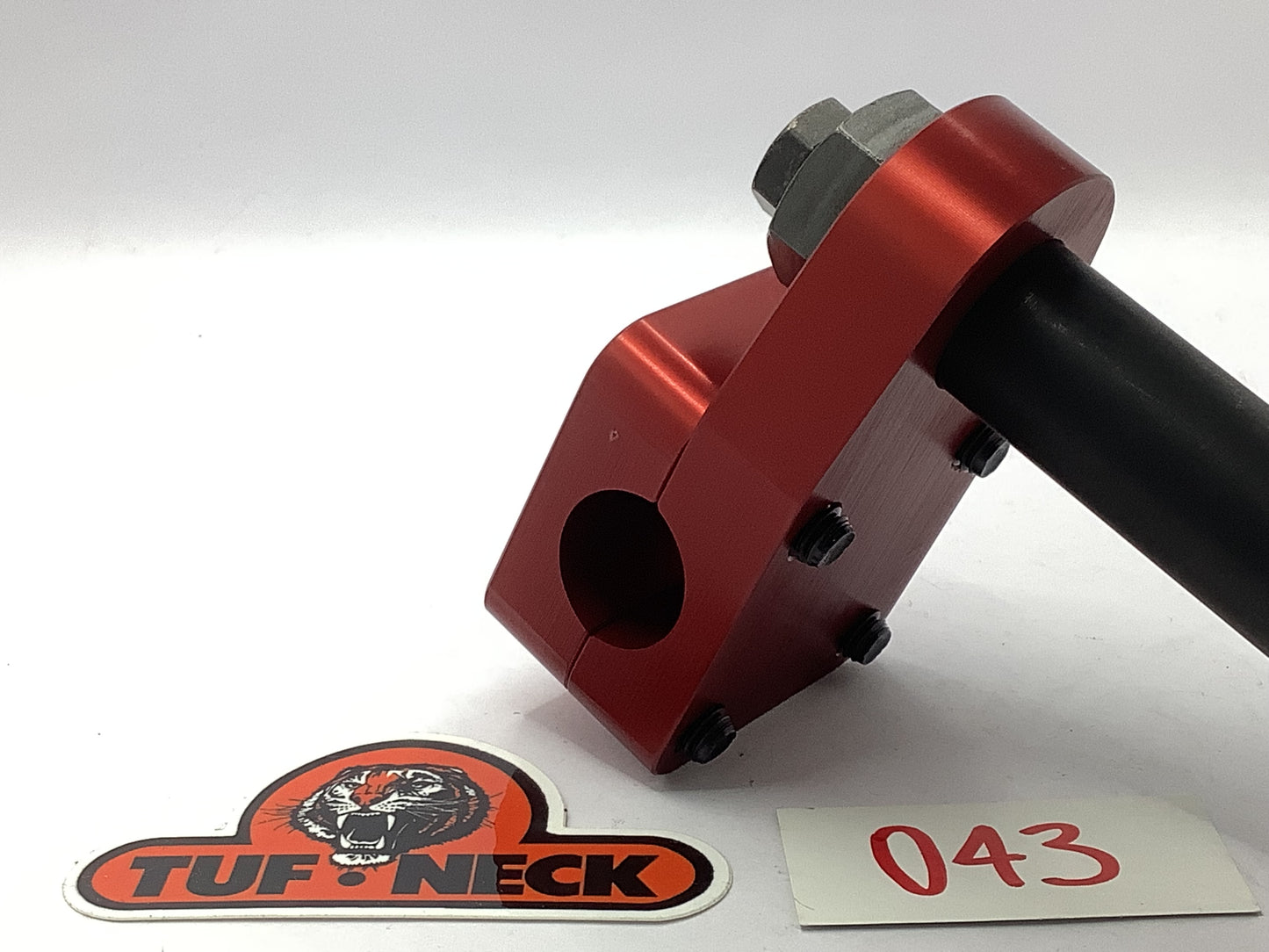 Red 1" Tuf-Neck Stamped Tiger Retro BMX Stem *Blemished #043