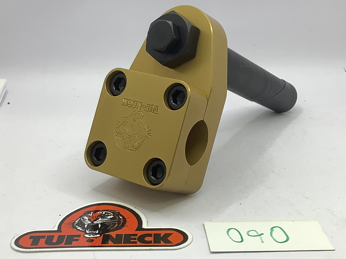 Gold 1" Tuf-Neck Stamped Tiger Retro BMX Stem *Barely Blemished #090