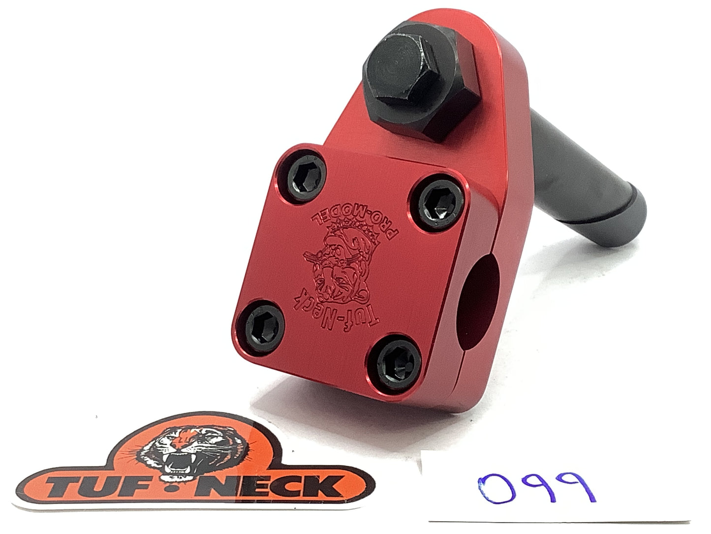 *Blemished* Red 1" Tuf-Neck Drunken Tiger Retro BMX Stem #099