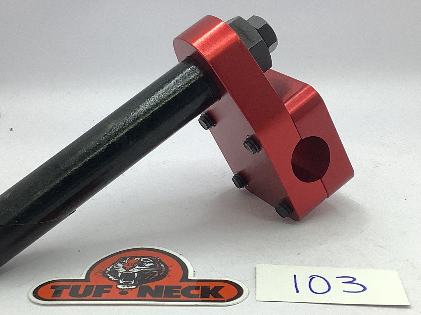 *Blemished* Red 1" Tuf-Neck Drunken Tiger Retro BMX Stem #103