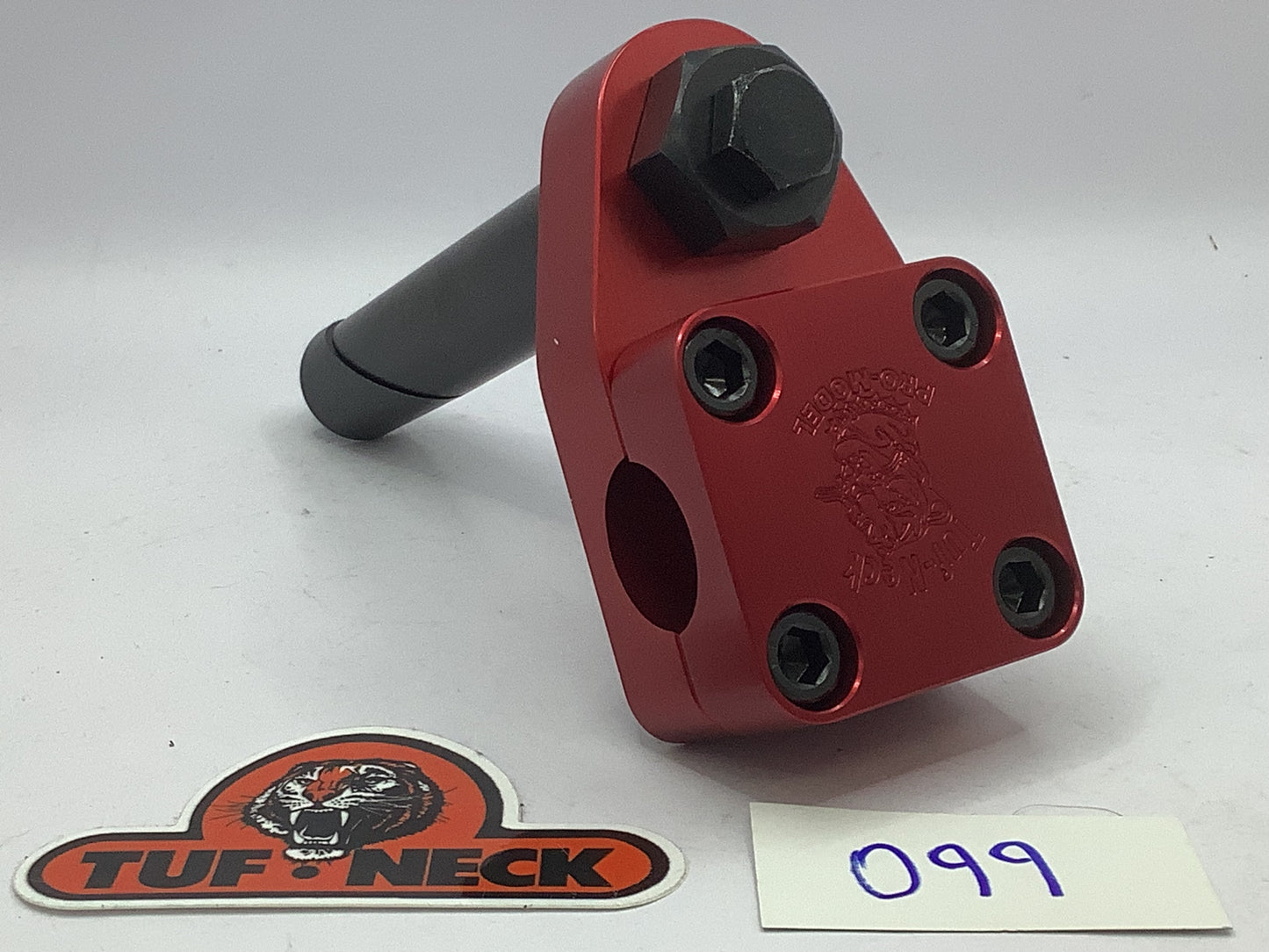*Blemished* Red 1" Tuf-Neck Drunken Tiger Retro BMX Stem #099