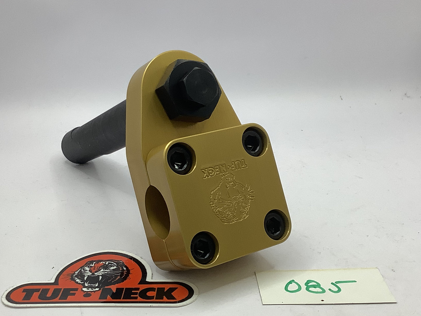 Gold 1" Tuf-Neck Stamped Tiger Retro BMX Stem *Barely Blemished #085