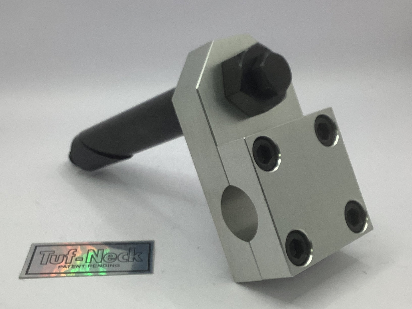 Silver No-Logo 1" Tuf-Neck Retro BMX Stem