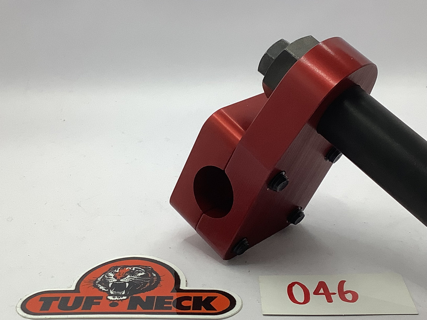 Red 1" Tuf-Neck Stamped Tiger Retro BMX Stem *Blemished #046