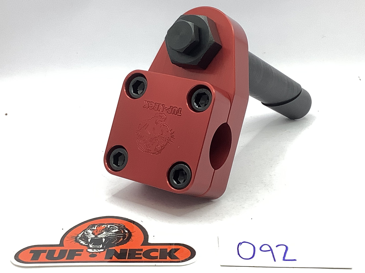 Red 1" Tuf-Neck Stamped Tiger Retro BMX Stem *Barely Blemished #092