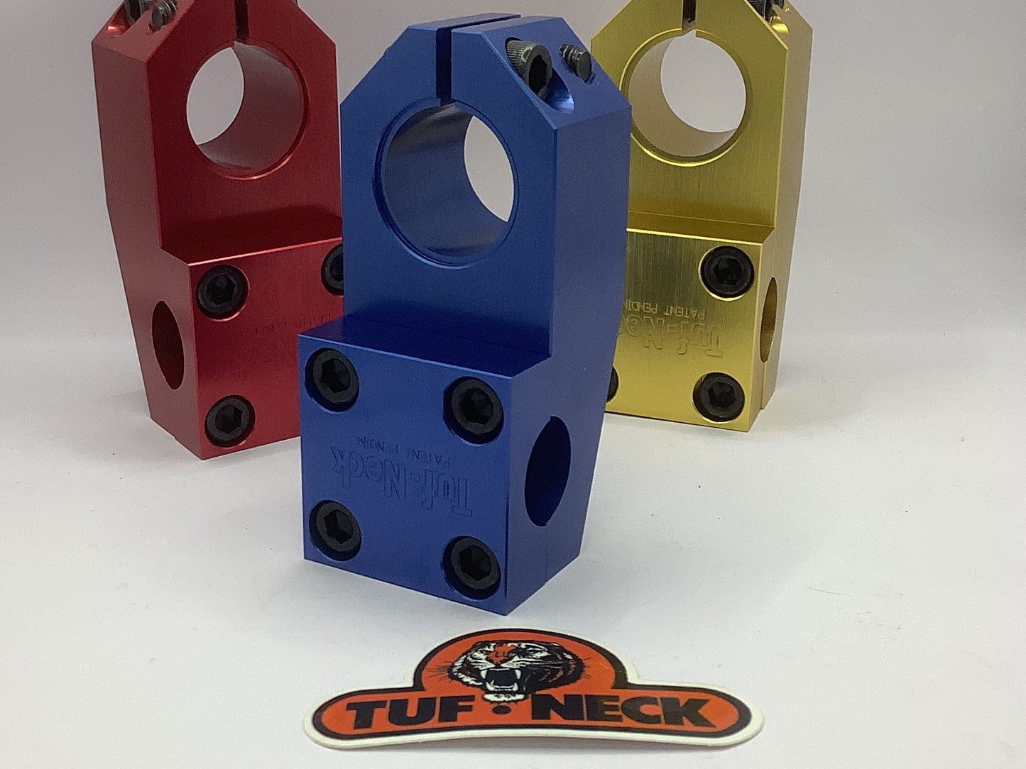 Blue Tuf-Neck Patent Pending 1-1/8 Threadless BMX Stem