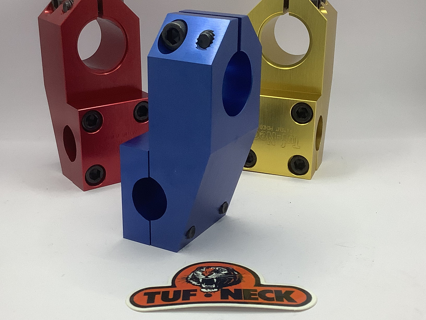 Blue Tuf-Neck Patent Pending 1-1/8 Threadless BMX Stem